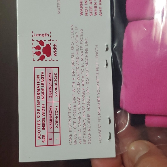 Set | Justice Pet Reflective Booties - Pink | Small - Picture 5 of 7